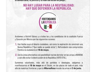 No hay lugar para la neutralidad. Tod@s al zócalo el 19 de mayo a las 10 horas